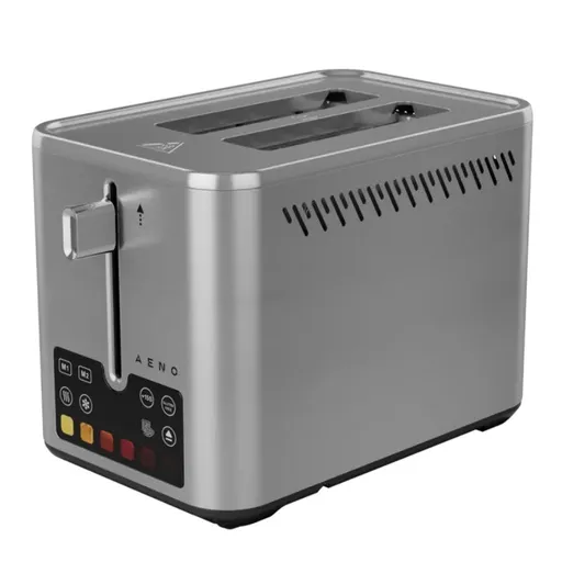 Prajitor de paine inteligent AENO ATS0004, 1600W, 4 felii, 6 trepte, 3 functii, Tava pentru firimituri detasabila, Inox