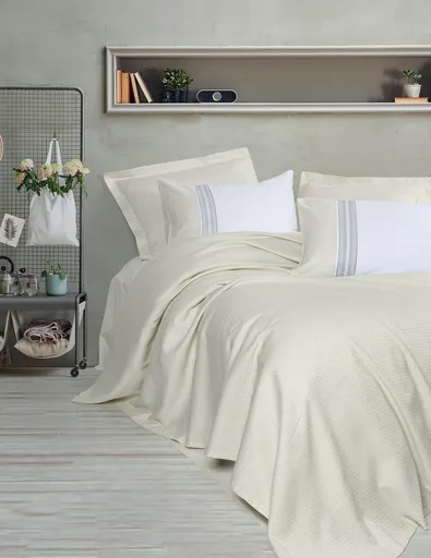 Set cuvertura pique dubla, L'essentiel Maison, Lessy, Verde