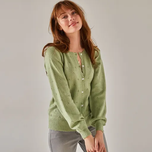 Pulover din tricot stretch pointelle