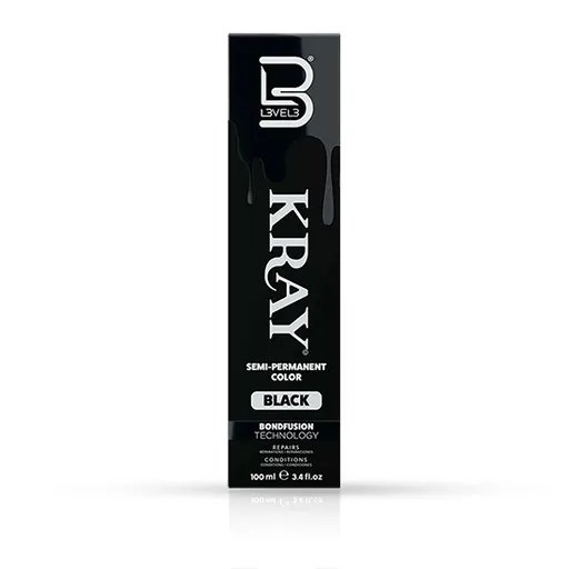 Vopsea semi - permanenta - L3VEL3 -  Negru - 100 ml