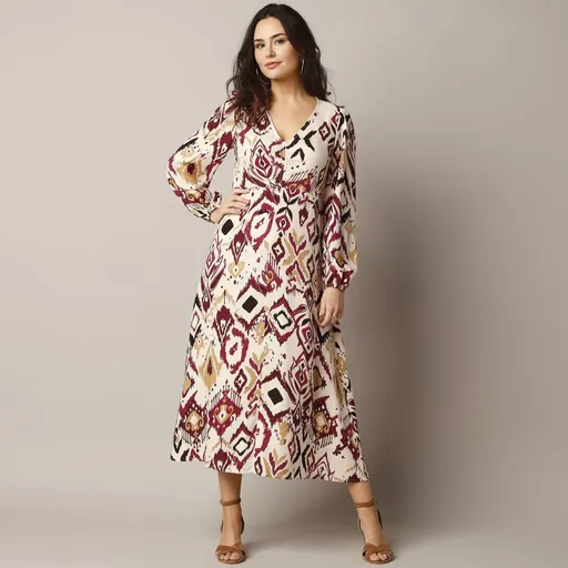 Rochie lungă cu decolteu în V