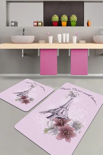 Set covorase de baie, L'essentiel Maison, From Paris, Poliester, Multicolor