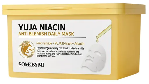 Some By Mi Mască facială iluminatoare Yuja Niacin (Anti-Blemish Daily Mask) 30 ks