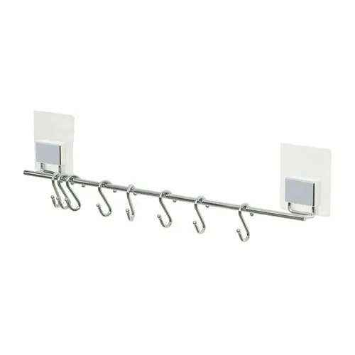 Compactor Bară de bucătărie autoadezivă BestlockMagic, 8 cârlige