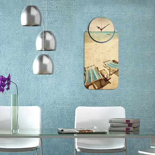 Ceas de perete, YMS-10, Dimensiune: 68 x 32 cm, Multicolor