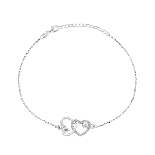 Brilio Silver Brățară romantică de argint cu pietre de zircon BRC32W