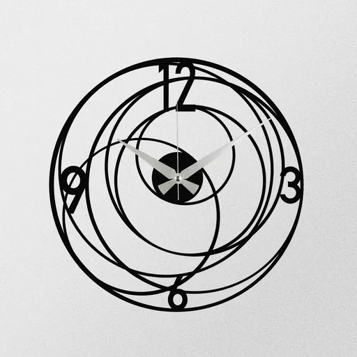 Ceas de perete Magic S027 Black , 48 x 48 cm