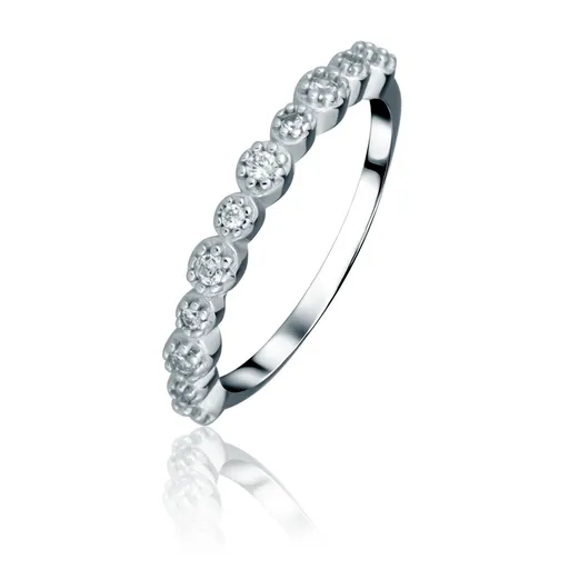 JVD Inel strălucitor din argint cu pietre de zirconiu SVLR1120XH2BI 58 mm