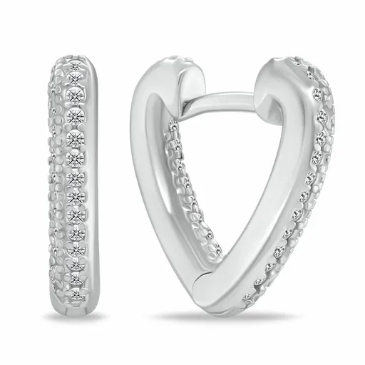 Brilio Silver Cercei inimioare din argint cu pietre de zircon EA1186W