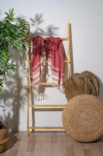 Prosop de plaja, L'essentiel Maison, New Diamond, Rosu