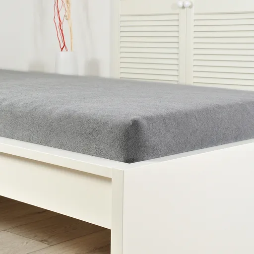 Cearșaf de pat 4Home din frotir Ideal gri , 100 x200 cm, gri, 100 x 200 cm
