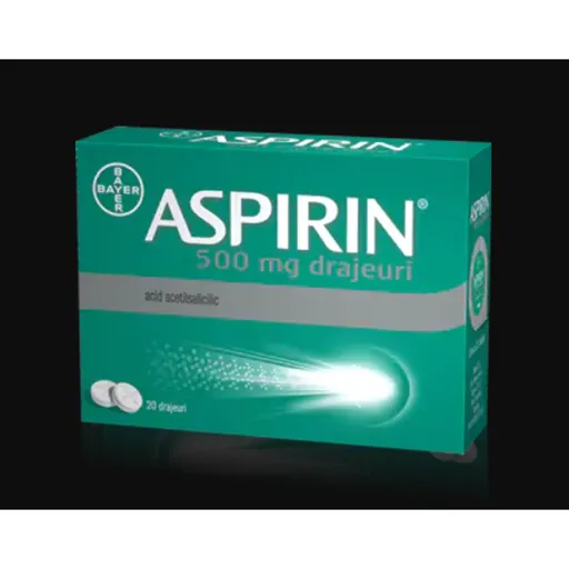 BAYER ASPIRIN 500MG X 20 DRAJEURI