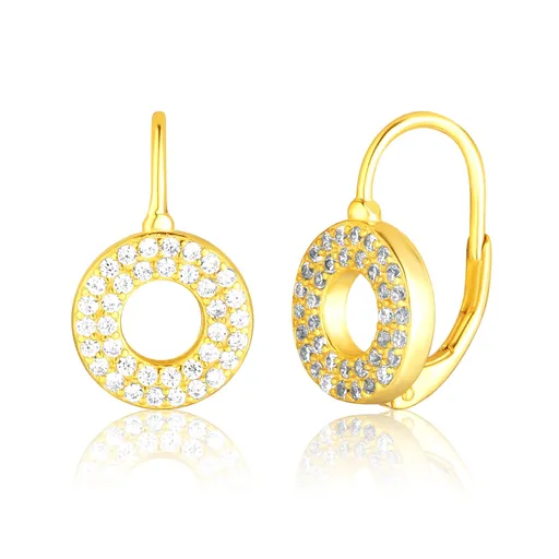 JVD Cercei fermecători placați cu aur cu zircon Cerc SVLE3260X86GO00