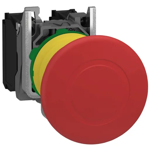 Buton oprire de urgenta 22, ciuperca 40 mm, rosu, Apas./Trag., 1NO+1NC Schneider XB5AT845