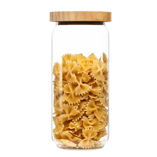 Klarstein Recipient de depozitare, cu capac de bambus, 1000 ml, stivuibil, etanș