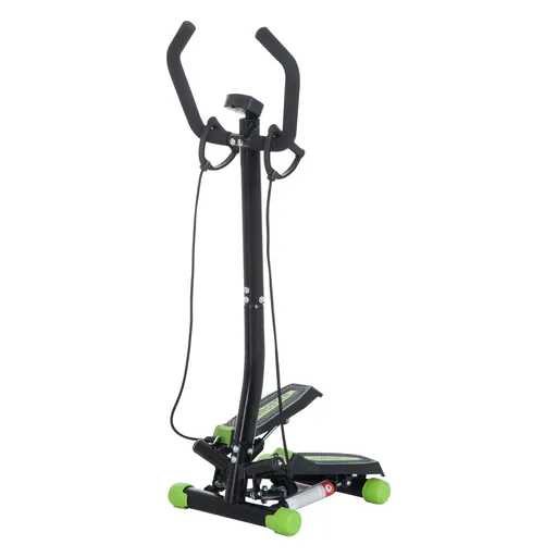 HOMCOM Stepper Profesional Fitness cu Manubriu si Corzi, 40x48x118cm