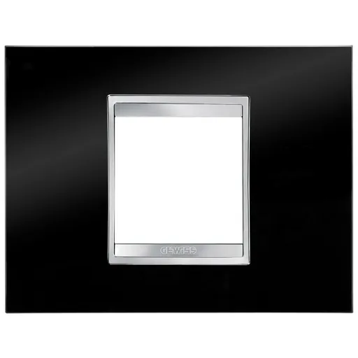 Rama ornament 2 module Gewiss Chorus Lux GW16202TN, negru toner