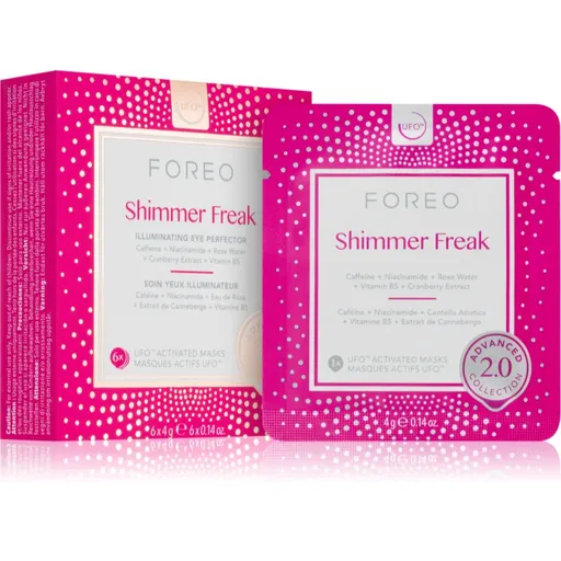 FOREO UFO™ Shimmer Freak masca iluminatoare impotriva pungilor de sub ochi 6 buc