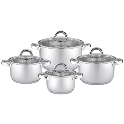 Set oale Rosberg R51210L8, 8 piese, 1.8/2.5/3.4/5.8 L, Inductie, Inox