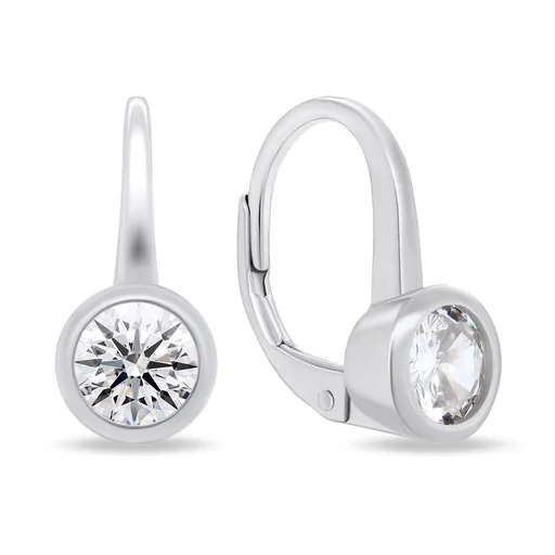 Brilio Silver Cercei fini din argint cu zirconi EA129W