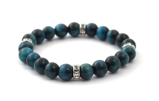 Agato Brățară cu margele de ochi de tigru kerosen MINK122 / 17 19 cm