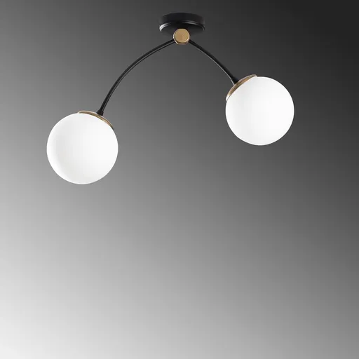 Lustra, Kromozom - 1001, Tatum, 51 x 15 x 41 cm, 2 x E27, 40W, alb/negru