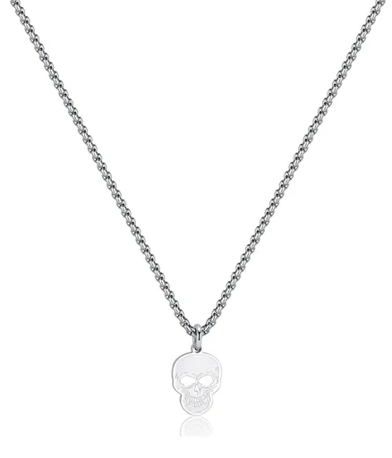 S'Agapõ Colier din oțel pentru bărbați cu craniu Rebel SRB01