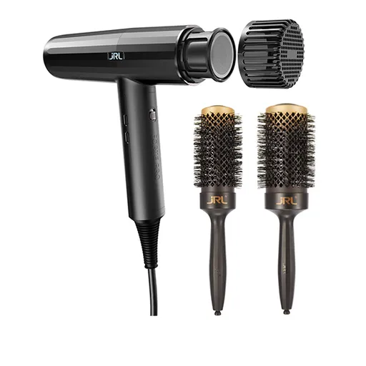 Set Uscator de Par - JRL FORTE PRO - Negru - FP2020H + Perie de Coafat 32 cm + Perie de Coafat 53 cm