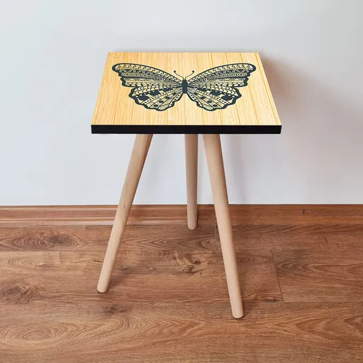 Masuta, Hanah Home, Shp13, 35x42x35 cm, Camel / Negru