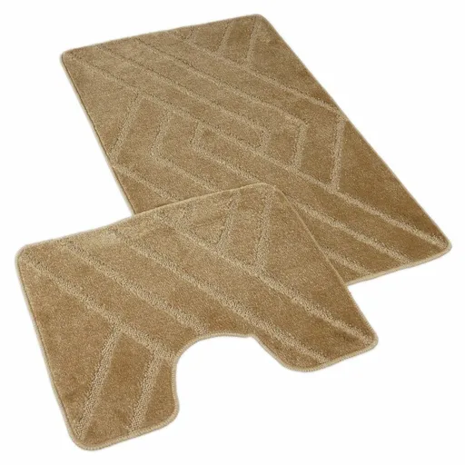 Set de covorașe de baie Kvalitex Parchet bej, 60 x 100 cm, 60 x 50 cm