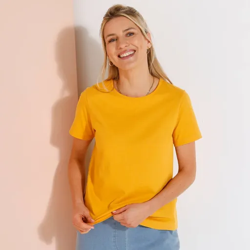 Tricou de culoare solidă cu mâneci scurte