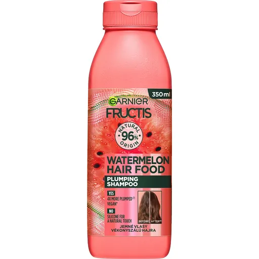 Garnier Șampon fin pentru volumul părului Fructis Hair Food (Watermelon Plumping Shampoo) 350 ml