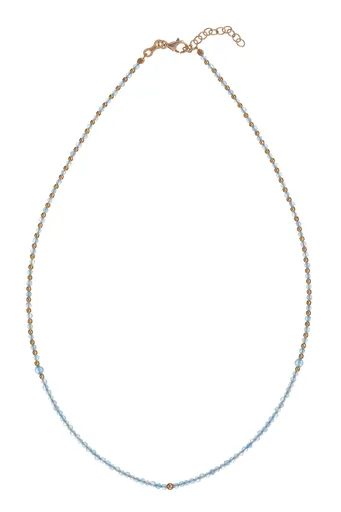 Alisia Colier fermecător placat cu aur din mărgele de jad albastru AL4951.01.073
