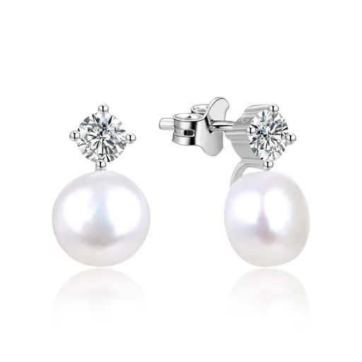 Beneto Cercei din argint cu perle adevărate TAGUP1649P