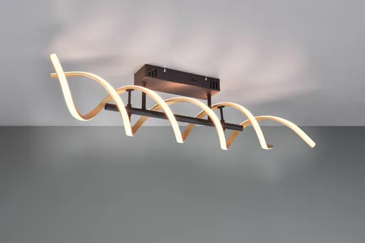 Plafoniera Sequence, TRIO, 90x14.5x20.5 cm, 41W, 1x SMD, aluminiu, negru/bronz mat