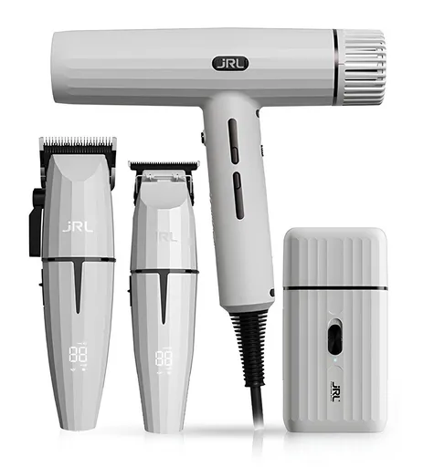 Set combo - JRL - Masina de tuns + Masina de contur + Masina de ras + Uscator de par- GHOST3 - fara fir