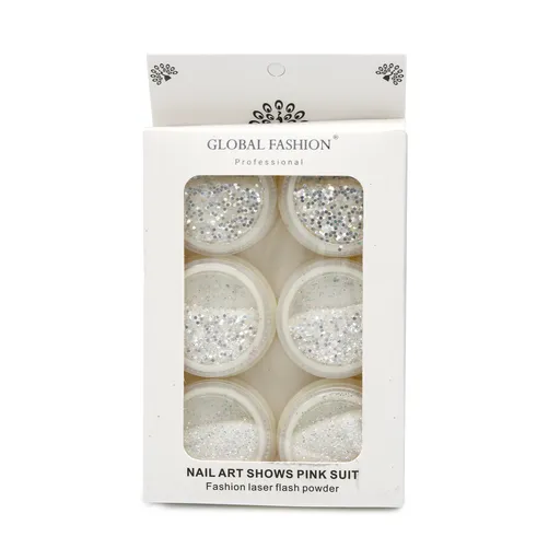 Decor pentru design unghii, Global Fashion, set 6 bucati,  09