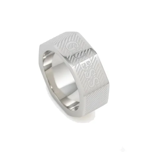 Guess Inel la modă din oțel pentru bărbați Bond Street JUMR03030JWST 62 mm