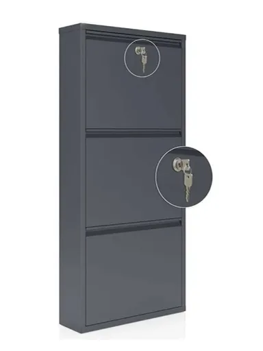 Pantofar, Hanah Home, Primo 3, 50x104x15 cm, 100% SHEET METAL, Antracit