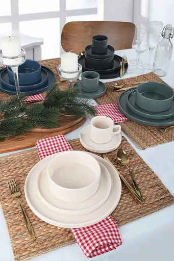 Serviciu de masa, Hermia, 275KRM1617, Platou pentru tort: 21 x 21 x 2 cm (4 bucăți), Multicolor