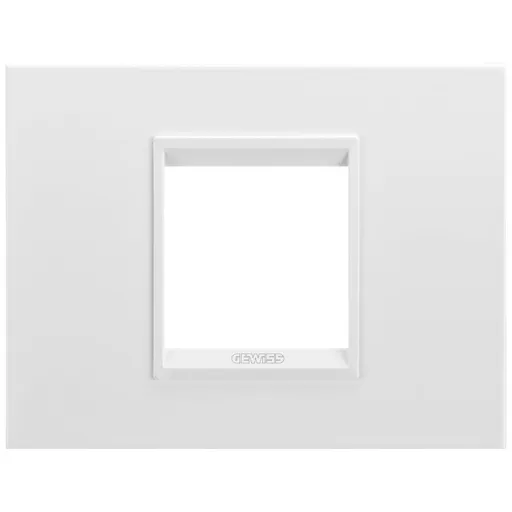 Rama ornament 2 module Gewiss Chorus Lux GW16202YB, monocrom alb