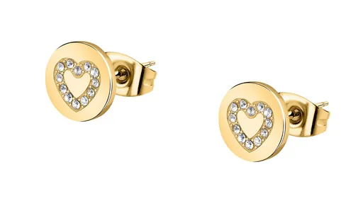 La Petite Story Cercei placați cu aur Inimă cu zircon LPS01AYQ115