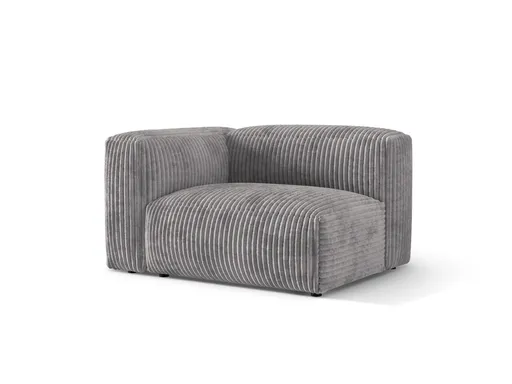 Modul stanga pentru canapea, 1 loc, Martina-212, Micadoni Home, 121x106x75 cm, velur, gri deschis