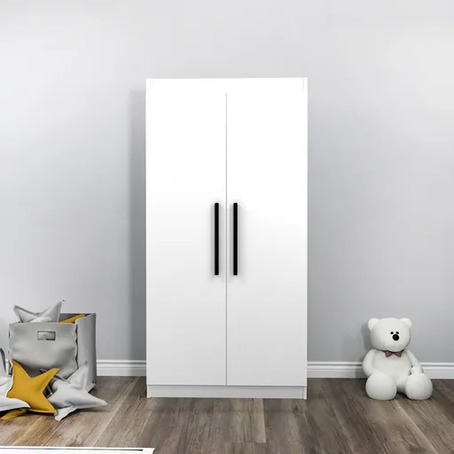 Dulap pentru haine, Hanah Home, Akser, 90x180x45 cm, Alb