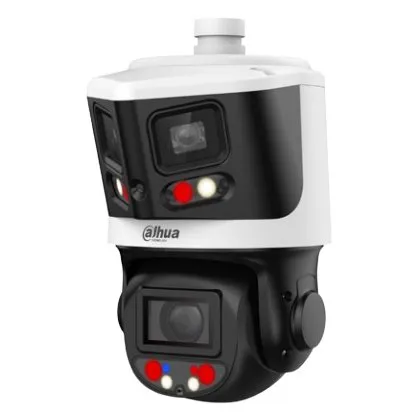 Speed dome IP panoramic Dahua SDT3E410-8P-MB-A-PV1, 8MP+4MP, lentila 2.8mm si 5-25mm, IR 70m, 10x, STARVIS, microfon, difuzor, Smart Tracking, PoE+