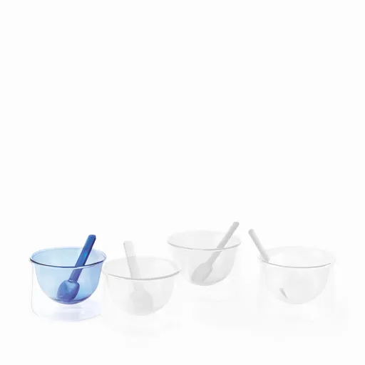 Cupă de înghețată cu linguriță, albastră - Philippi