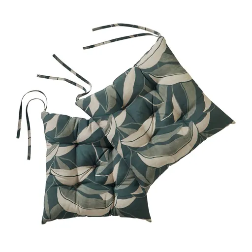 Set de 2 pernuțe de scaun cu imprimeu de frunze