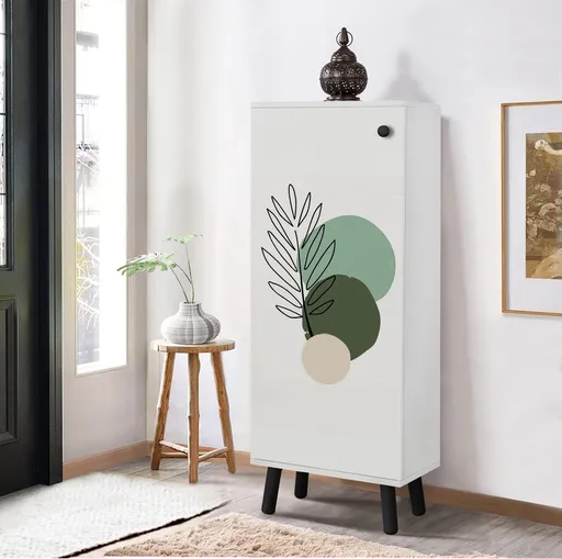 Pantofar, Hanah Home, Vegas, 50x135x38 cm, Alb/Negru