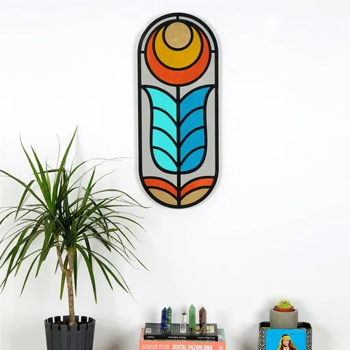 Decoratiune de perete, ART060, Dimensiune: 53 x 22 x 2 cm, Multicolor