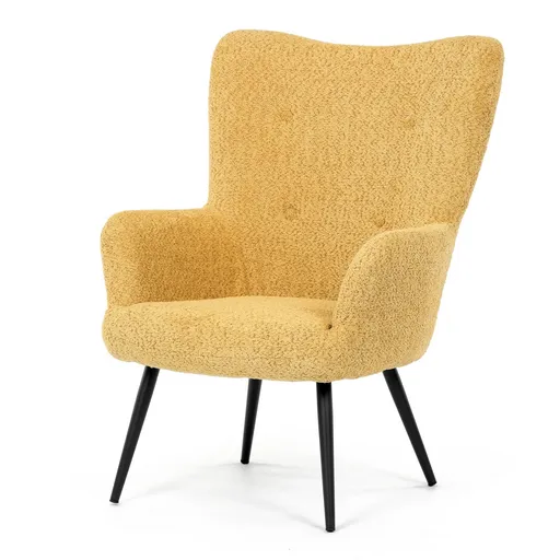 Fotoliu cu spătar înalt YEL3, galben, galben